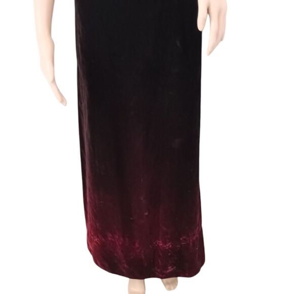 Vtg Anise Velvet Maxi Dress M Dark Red Romantic Fairy Grunge Witchy Whimsigoth - Picture 3 of 16
